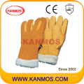 Yellow Cowhide Warm Winter Industrial Safety Mittens Hand Work Gloves (12308)